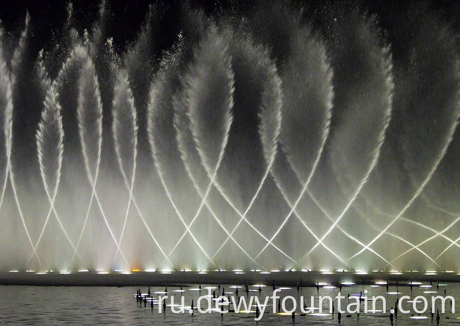 Большой открытый сад декоративный газовый взрыв Танцующий фонтан DW-64